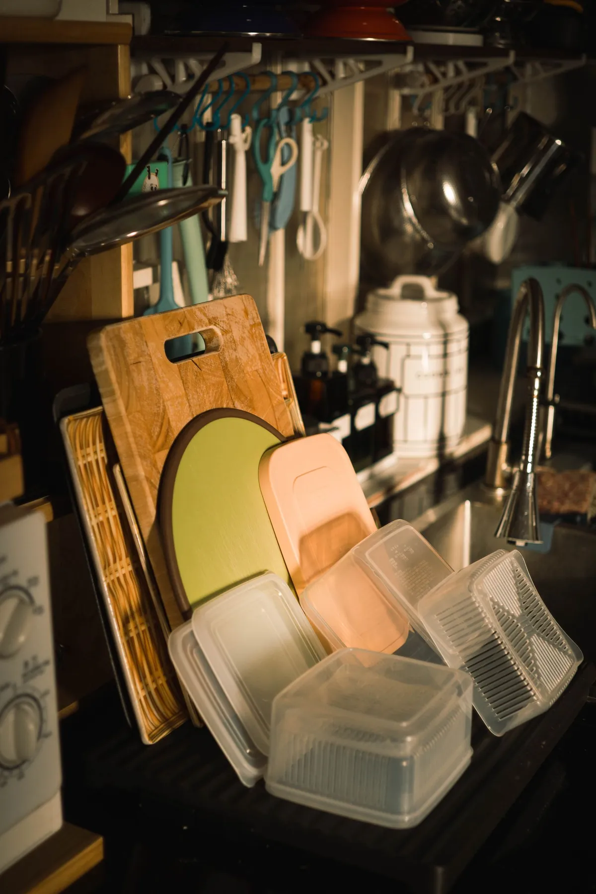under sink storage organized
