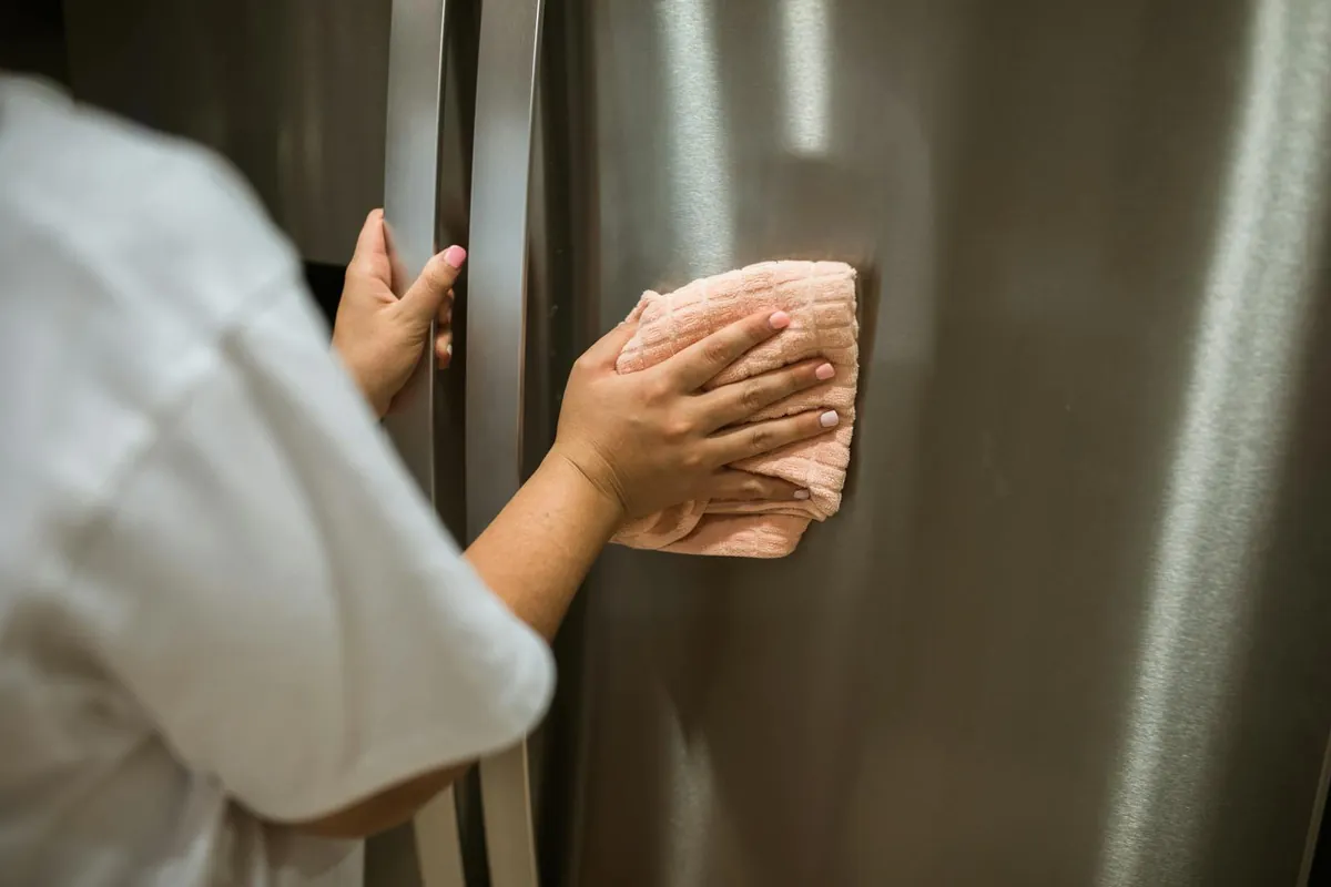 refrigerator interior cleaning shelves
